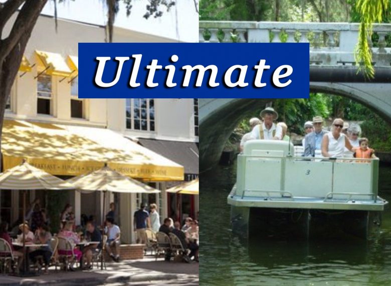 Park avenue for shopping, dining and a scenic boat tours in historic old world winter park during the boat and shopping tour on original orlando tours