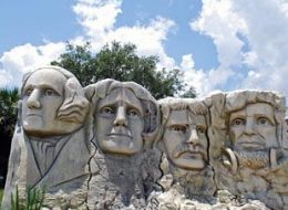 president'shall of fame includes a mini mount rushmore that guesst see during an original orlando tours visit to historic clermont florida for lunch