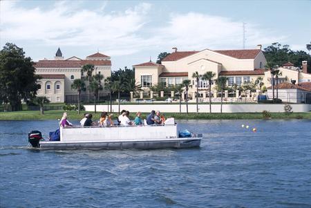 lake boat ride in historic old world winter park while on original orlando tours