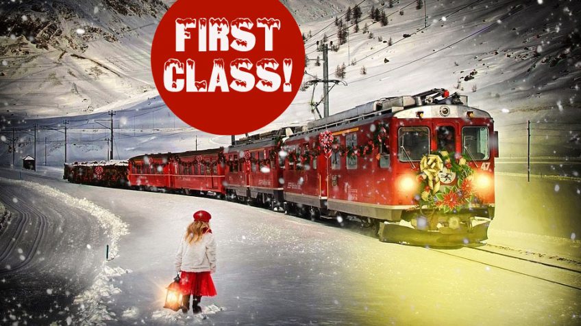 Polar-Express-Train-Experience-Train-and-Girl-first class