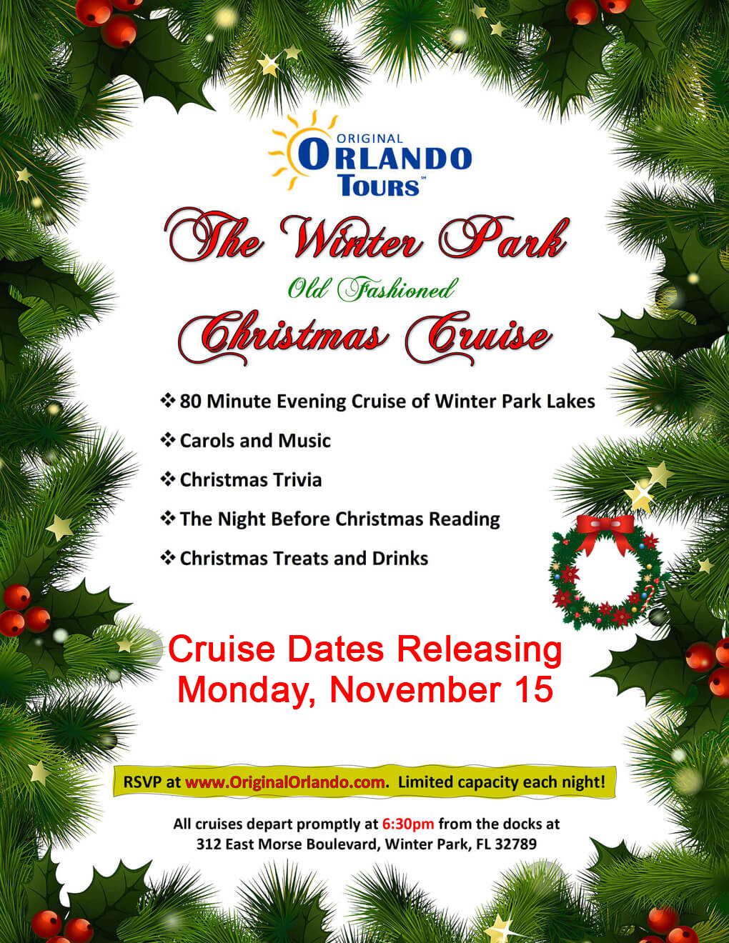 Christmas Cruises 2022 From Florida The Winter Park Old Fashioned Christmas Cruise (Only Available Here!) -  Original Orlando Tours